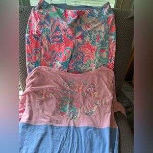 Set of Lilly Pulitzer leggings and matching Finn top